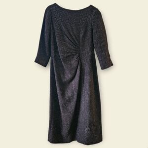 Jones New York Womens Long Sleeve Dress with Side Ruching EUC